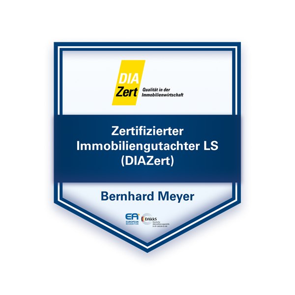 Badge Zertifizierter Immobiliengutachter LS (DIAZert)
